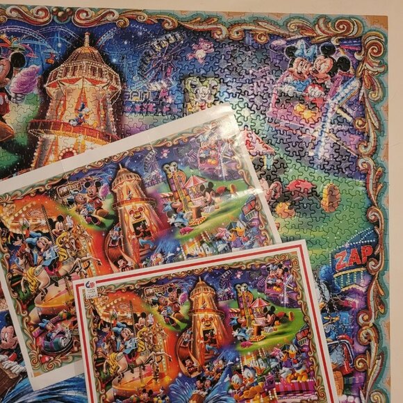 Disney 2000 Piece Puzzle 38 x 26 Mickey Minnie Mouse Donald Duck Goofy 43501 - Picture 2 of 16